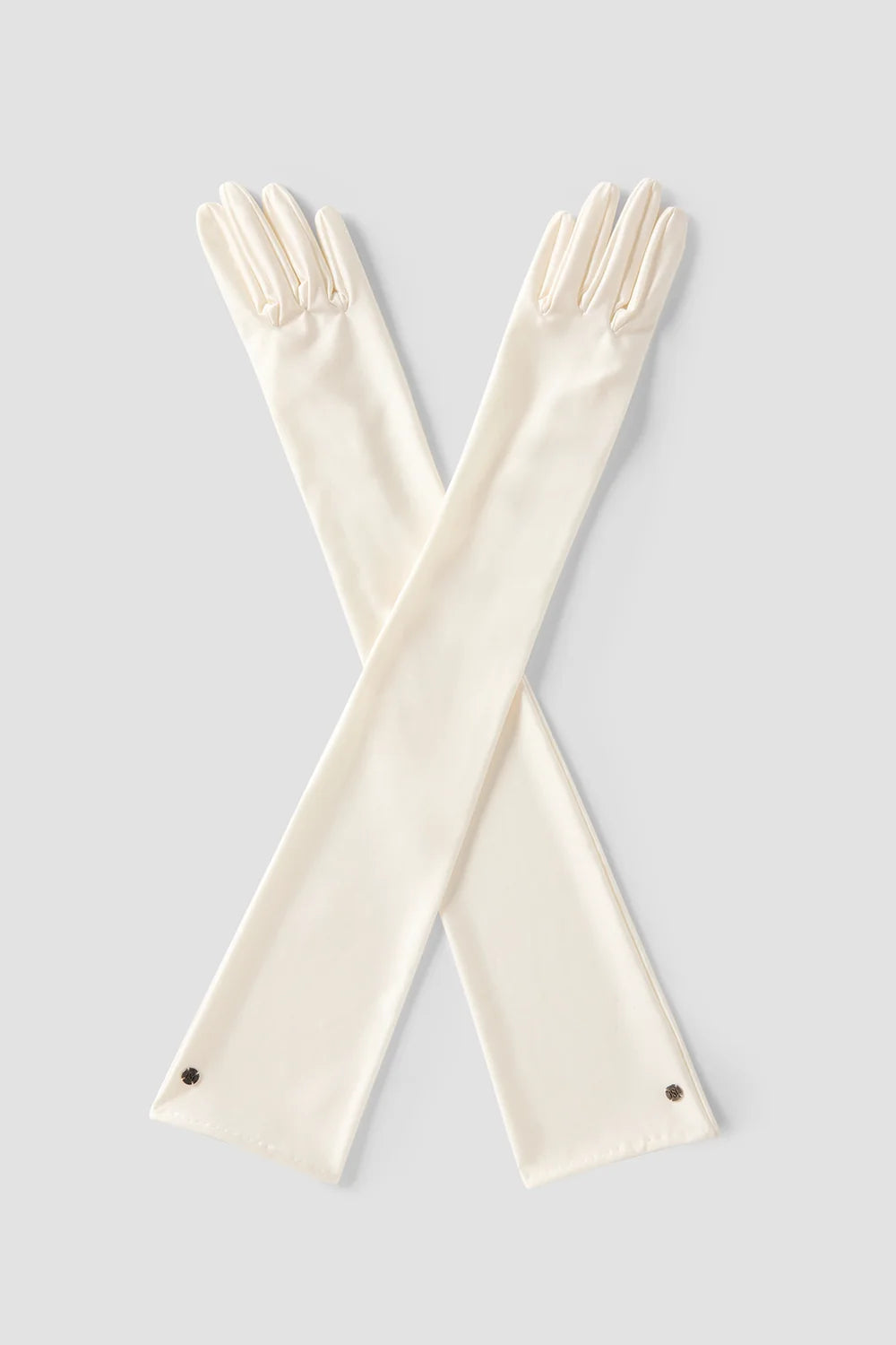 Bridal Gloves cream white womens satin silk long elbow length
